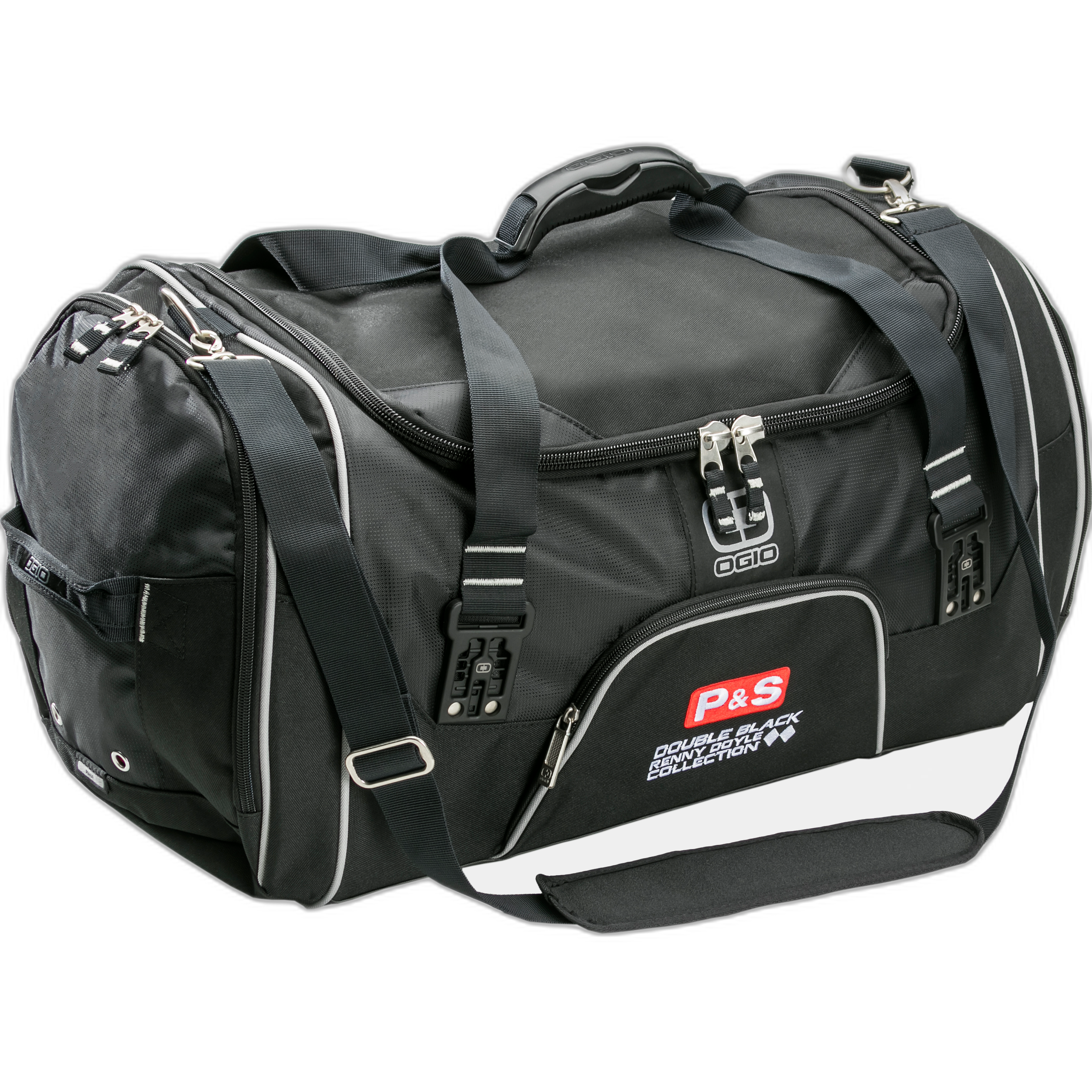 Double Black Duffle Bag