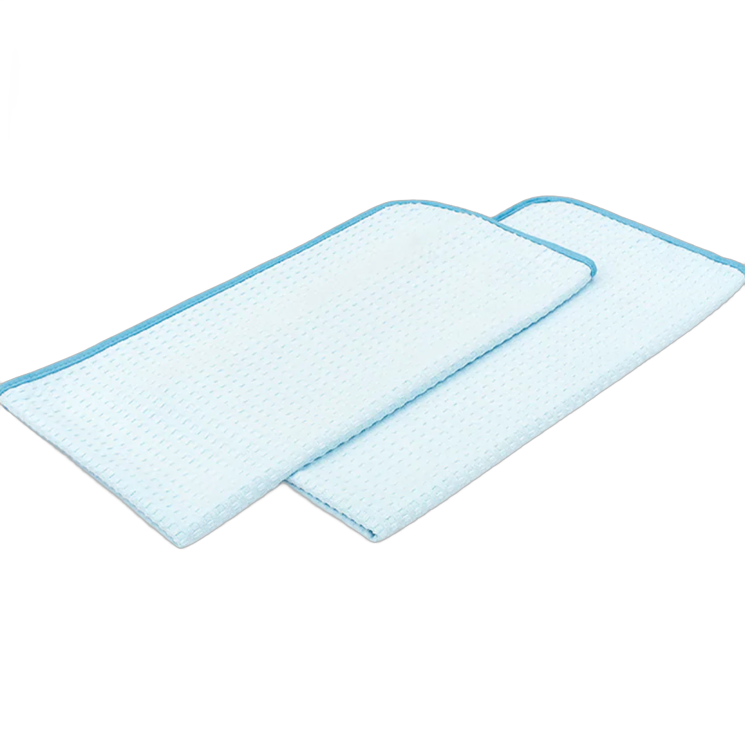 Dry Me A River Waffle Weave - 2 Pack (20"x40") Light Blue